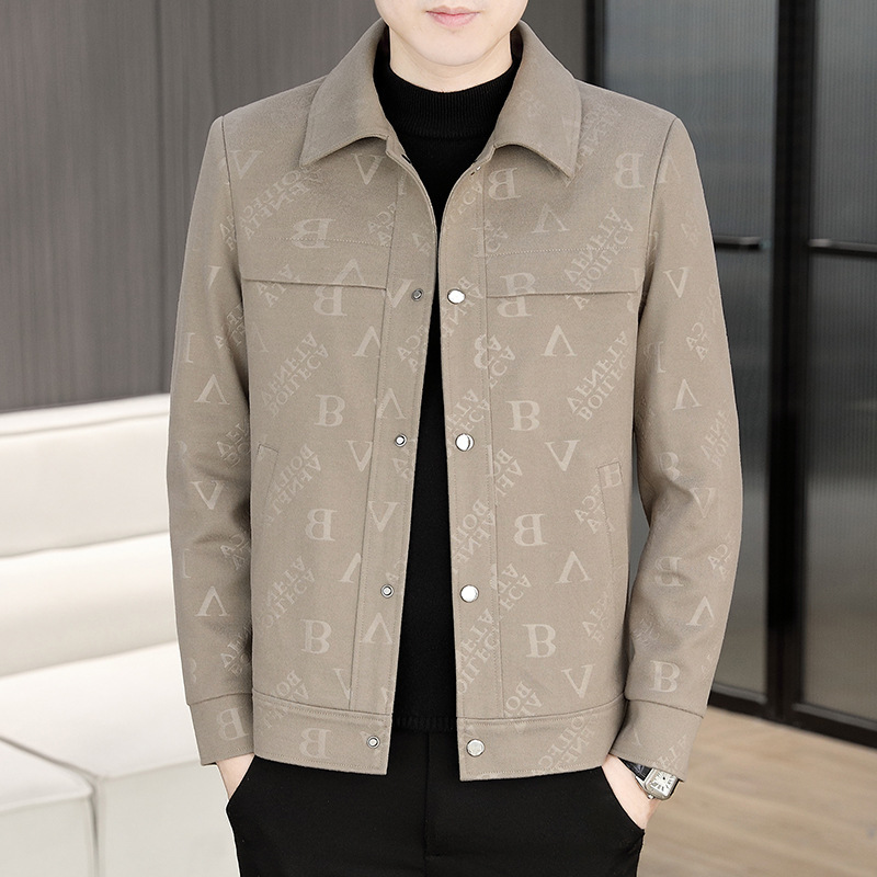 [New Product] 2025 Autumn and Winter Men's Camouflage Lapel Jacket Trendy Easiest for Match Jacket for Young and Middle-Aged Casual Cross-Border