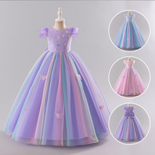 女童礼服周岁儿童公主裙蓬蓬婚纱连衣裙花童节日演出亚马逊女孩裙