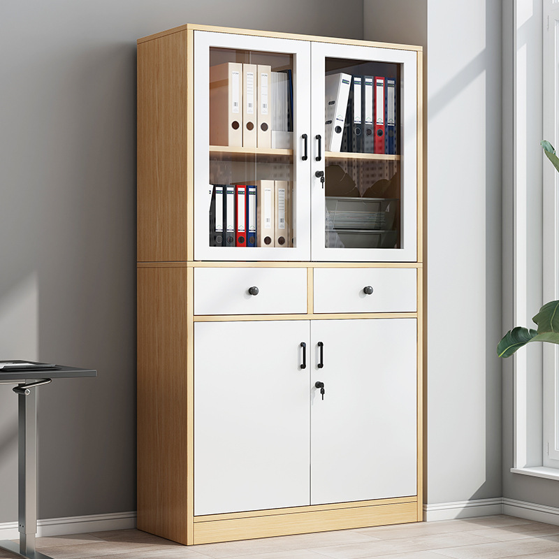 Gabinete de archivo librería gabinete de archivo de oficina con cerradura Gabinete de almacenamiento de archivos financieros biblioteca de madera gabinete de sala de lectura