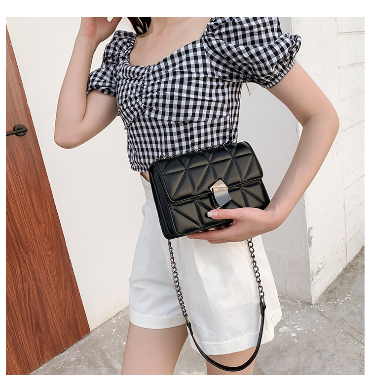 Damen echte Kette Tasche Damen Mode Schulter Messenger Bag Mini Tasche_voghion.com