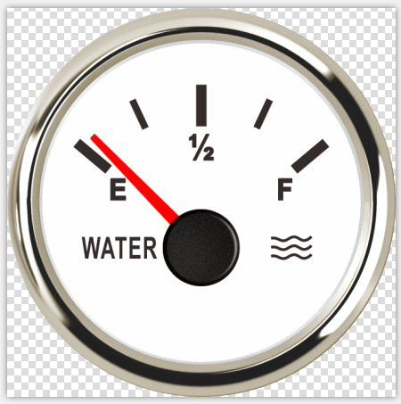 Chuángǎnqì – automobile instrument sensor pointer water - white-background-silver-edge-pointer-52mm