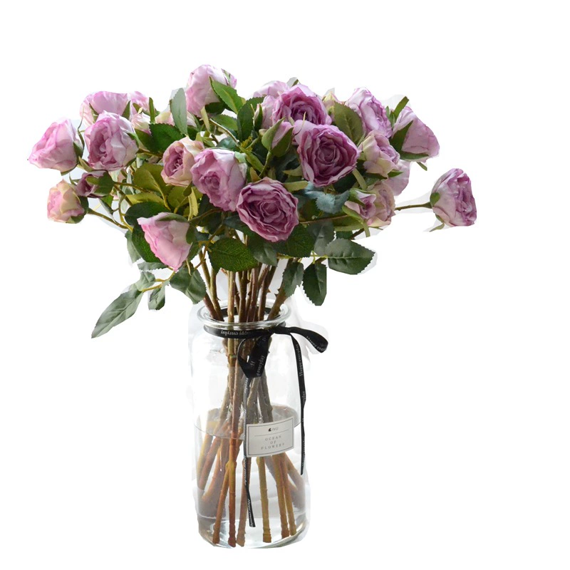 Моделирование Фиолетовая Роза Красная Роза Клематис Цветочные Растения Коллекция Свадебное Цветочное Украшение Дома