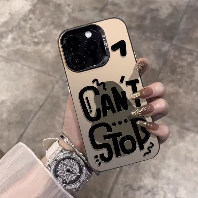 Nuevo estilo europeo y americano aplicable iPhone 16 funda para teléfono móvil Apple 15promax/14 anti-caída 13pro12 graffiti inglés