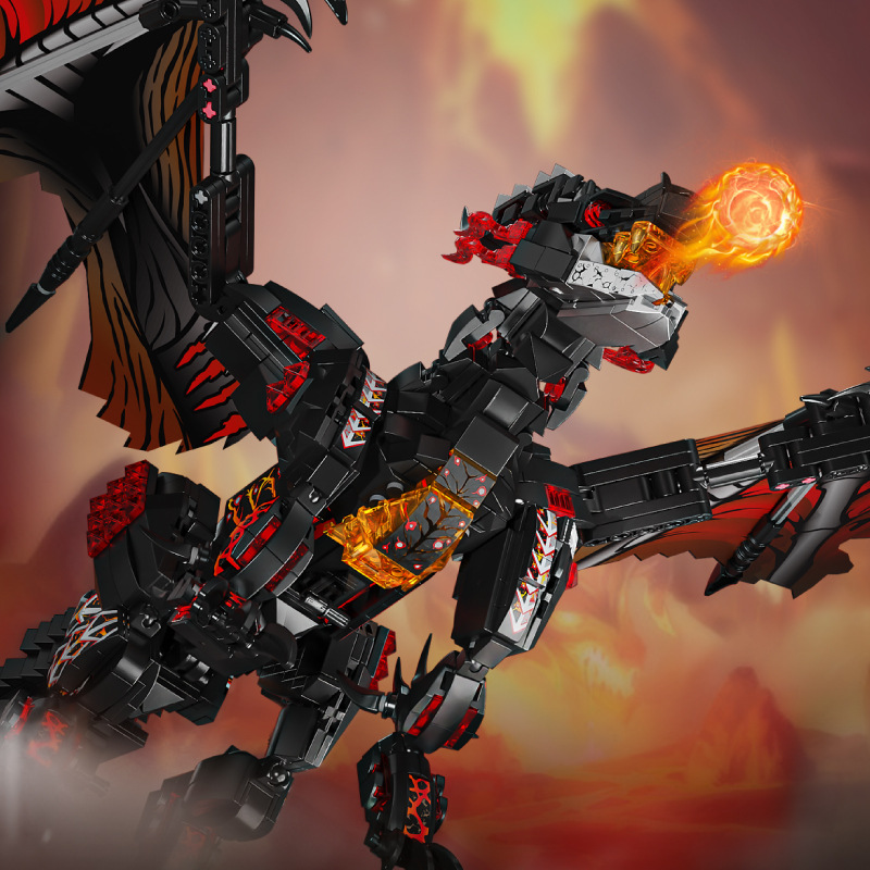 Le Yi 68257-8 Dragón de Fuego, Dragón de Hielo, Dragón Guardián Gigante, Bloques de Construcción Móviles, Juguete de Año Nuevo, Caja de Regalo, Bloques de Construcción image 5