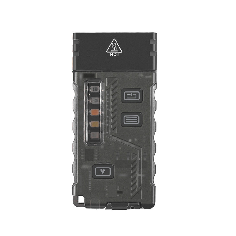 Nuevo encendedor de linterna multifuncional transfronterizo a prueba de viento encendedor de cigarrillos de arco doble con iluminación LED luz de emergencia