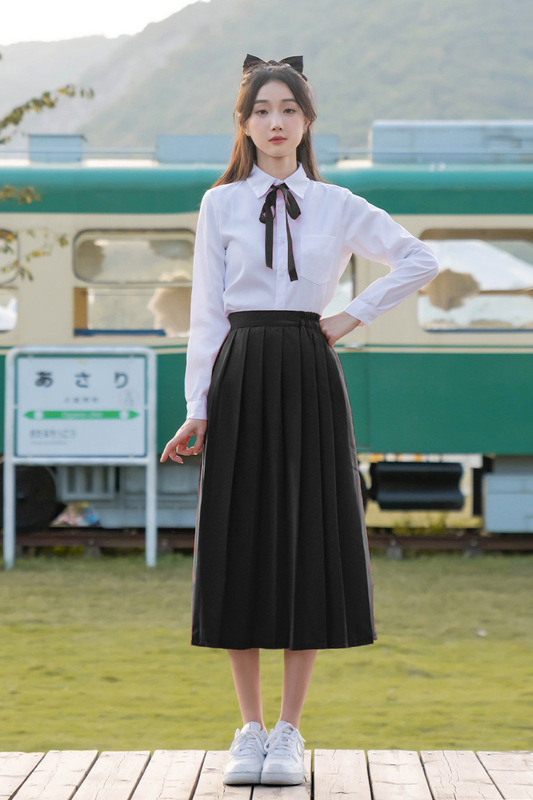 大合唱韓系制服卒業クラス服学院風ロングスカートセット中学校朗読公演服装高校学生|undefined