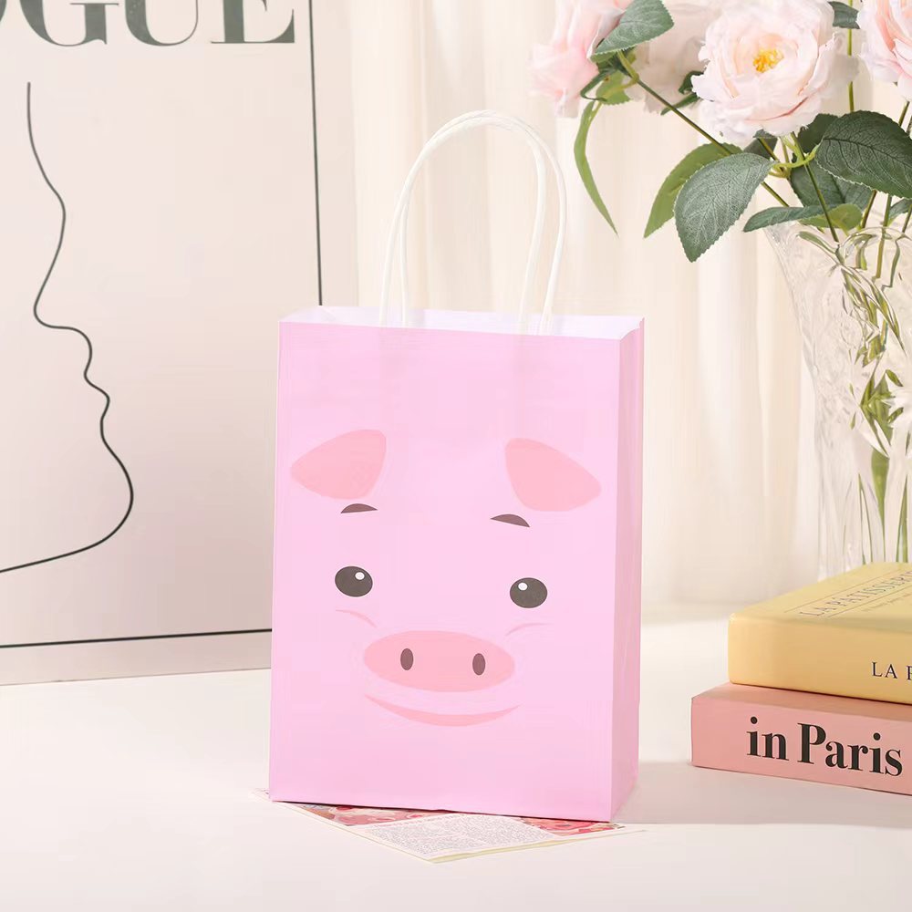 Bolsas de regalo de cumpleaños, bolsas de cartón cartón, bolsas de embalaje para llevar, bolsas de embalaje de regalo de fiesta para niños, bolsas de mano
