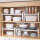 Factory Supply Kitchen Shelf Cabinet Pot Microwave Storage Rack Cabinet Retractable Lower Sink Layered Plate