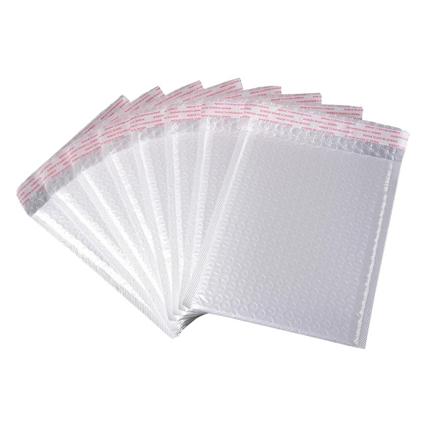 Caja completa engrosada mate compuesto nacarado película burbuja sobre bolsa a prueba de golpes embalaje expreso bolsa de espuma bolsa autoadhesiva