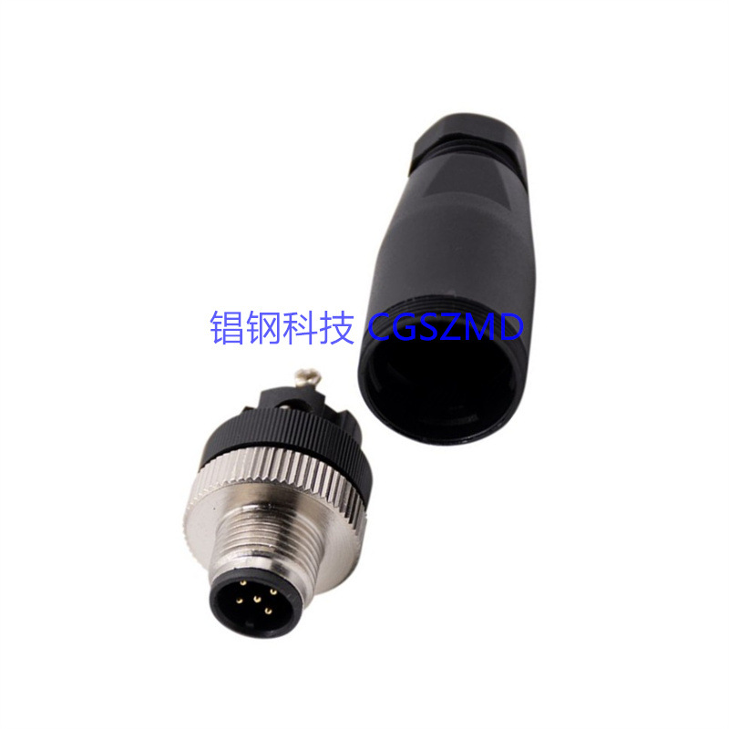 M12D9090 Degree  M12 Connectors PCB Mount