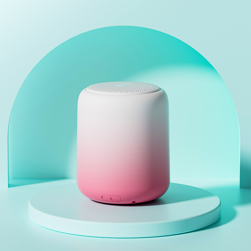 防水蓝牙小音箱马卡龙渐变色家用迷你高音质便携式户外徒步露营|undefined