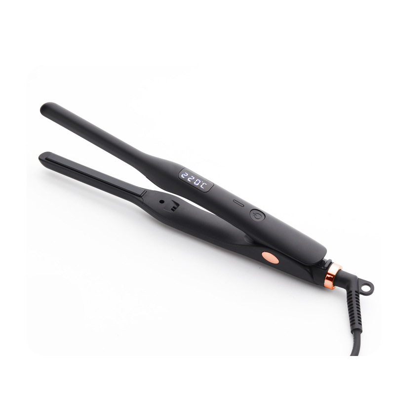 Cross-border narrow-plate hair straightener foreign trade 2 in 1 straight roll dual-purpose curling iron men's modeling small plywood factory