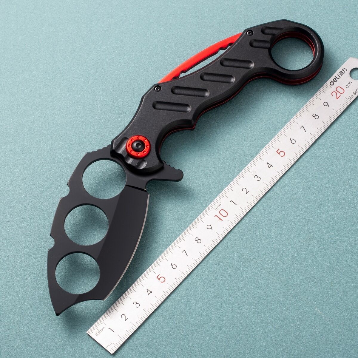 跨境 不锈钢折叠刀钢柄拳套 户外野营便携随身防身拳套折刀