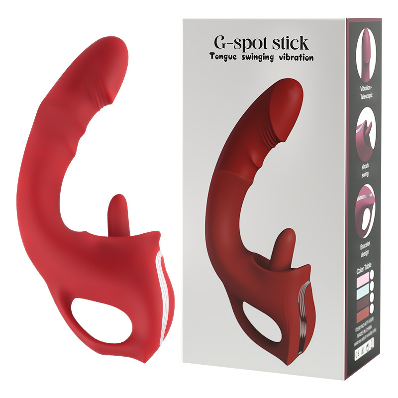 10-Frequenz-Teleskopstab-Sofortmassage-G-Punkt-Zungenlecken-Heiz-Vibrations-Masturbator für Frauen, Sexspielzeug für Erwachsene_voghion.com