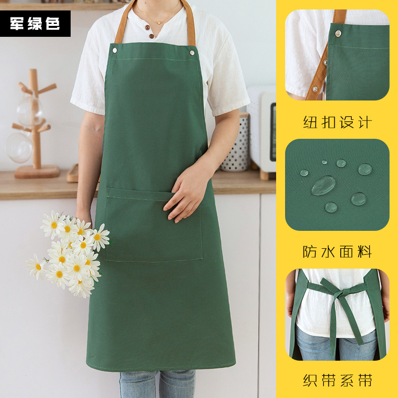 Delantal japonés hogar cocina impermeable simple moda hombres y mujeres cintura leche tienda de té tienda de flores ropa de trabajo logotipo impreso