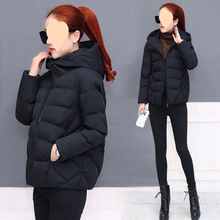 新款时尚加大秋冬连帽韩版潮棉袄外套宽松显百搭轻薄棉服女短款