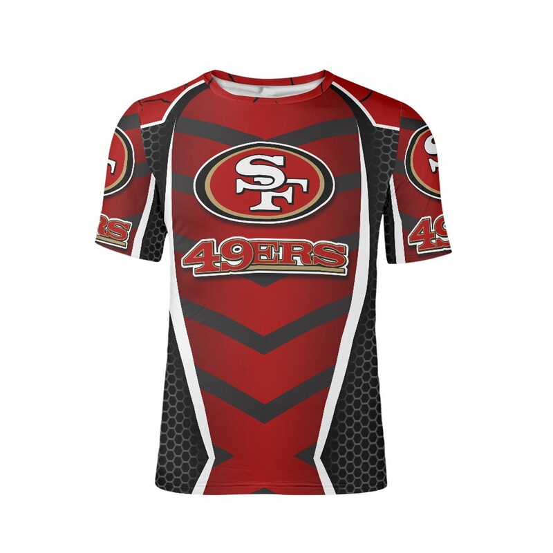 American rugby San Francisco 49-person bowl full printed men's short-sleeved T independent station hot sale plus size 6XLT T-shirt