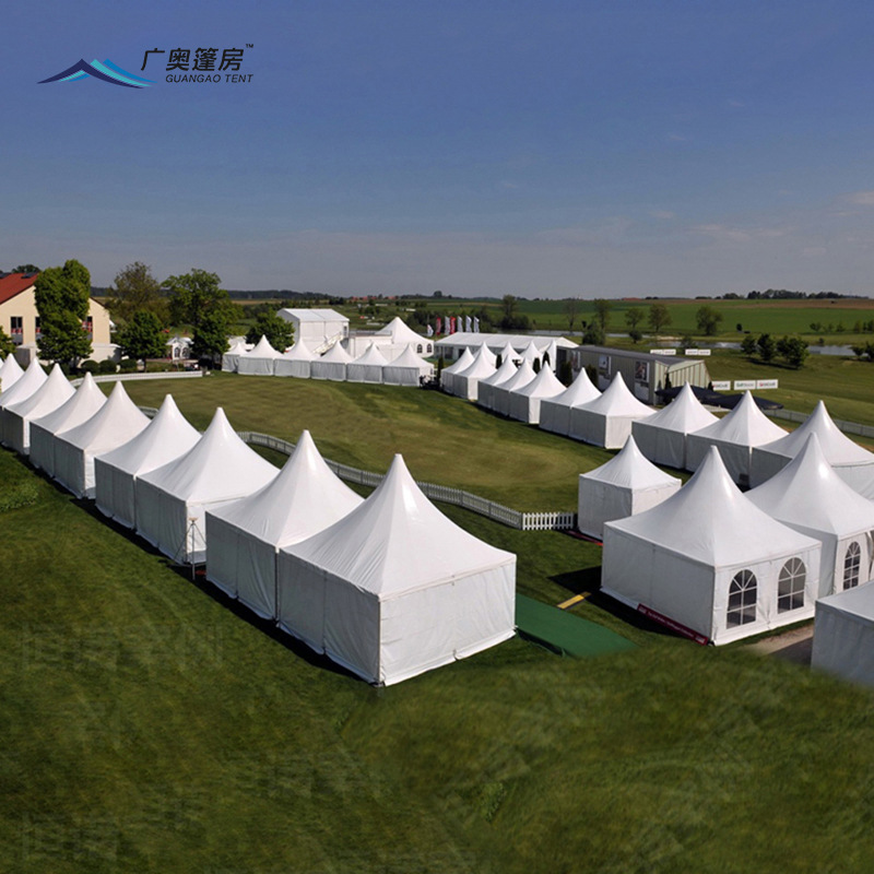 户外商用展览展销尖顶帐篷 欧式铝合金户外活动白色pvc四角遮阳篷