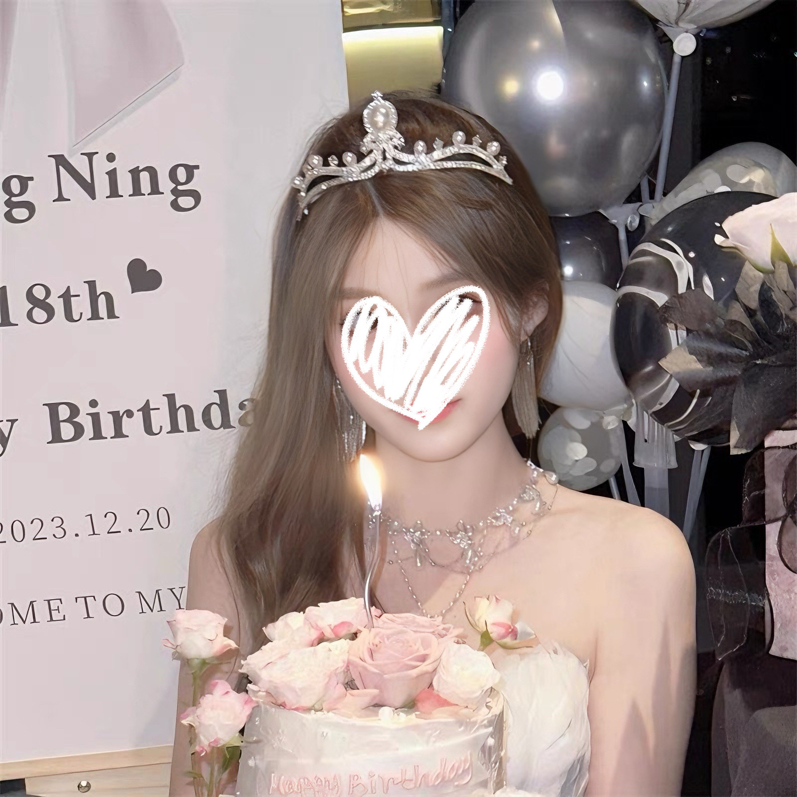 French Princess Crystal Diamond Crown Birthday Party Light Luxury High Sense Celebrity Crown Headband Adult Hair Accessories