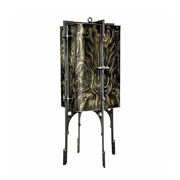 Italian light luxury metal wine cabinet villa luxury home designer…