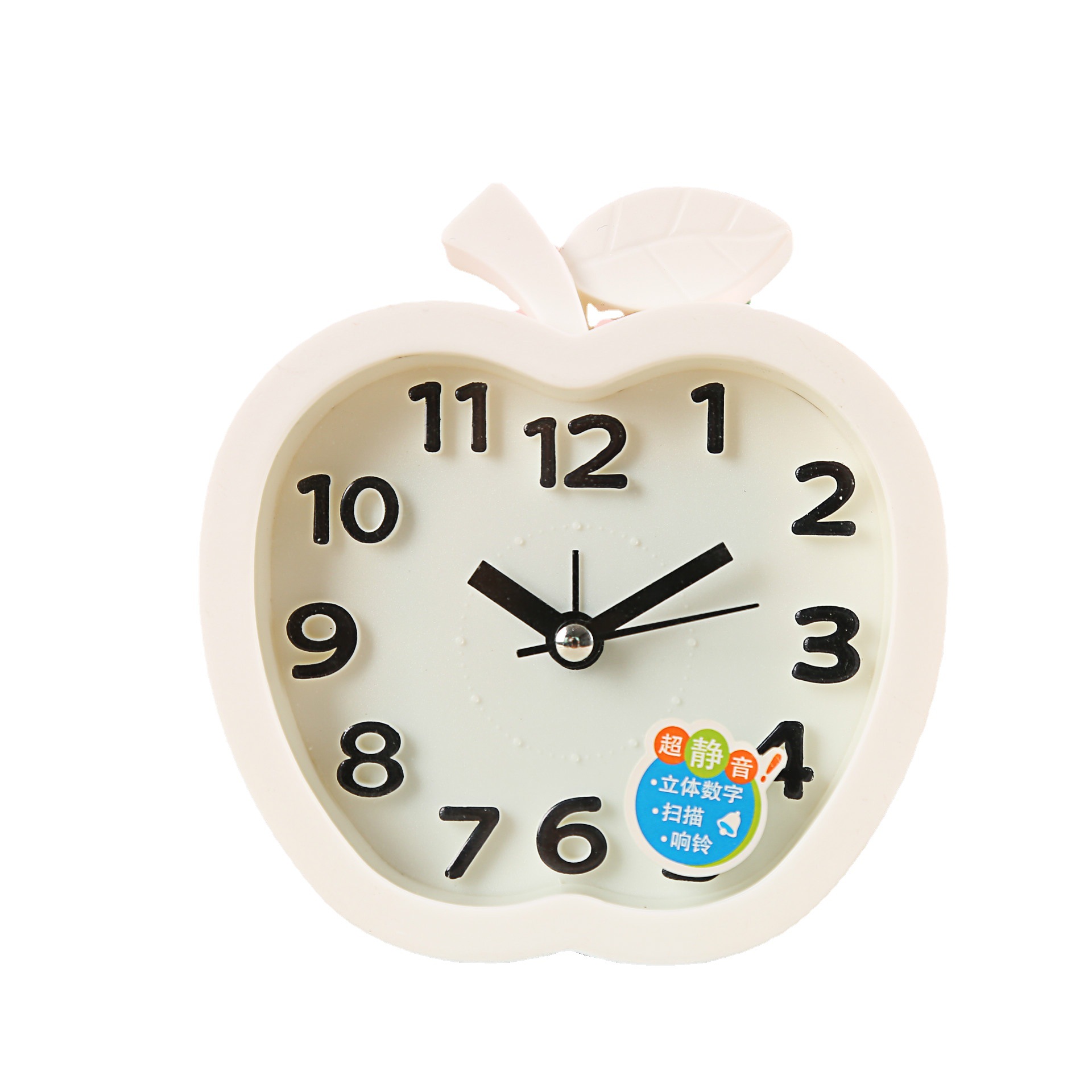 Directo de fábrica creativa Apple pequeño despertador decoración Linda decoración reloj estudiante niños dormitorio salón reloj