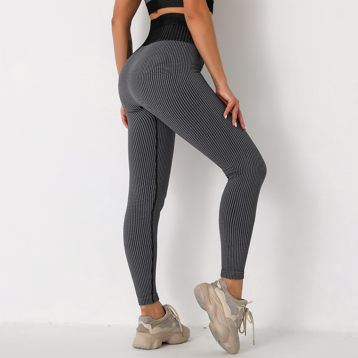 nihaostyle ropa al por mayor nuevos pantalones de yoga sin costuras NSNS66947