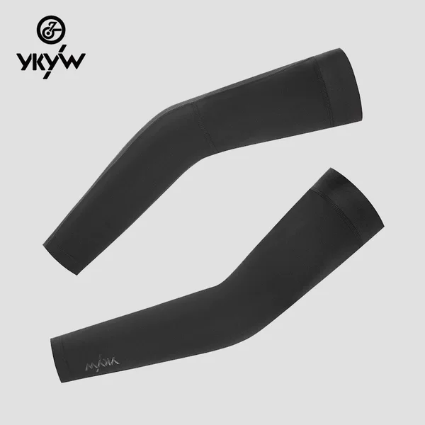 European and American Foreign Trade New Sports Arm Sleeves with Reflective Logo, High Elasticity, Comfortable Fleece, Warm, Solid Color Cycling Arm Sleeves Wholesale
