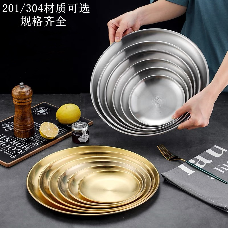 304 Korean stainless steel barbecue disk sculptering buffet disk…