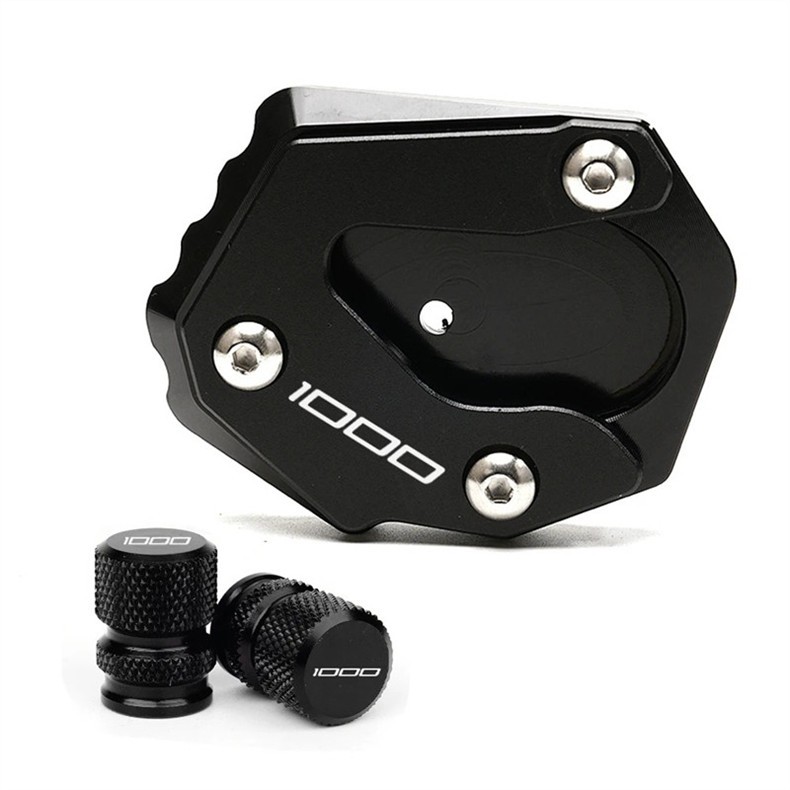 Kawasaki Versys1000/Se Versys1100 Aluminum Alloy Modified Side Stand with Enlarged Base + Valve Cover