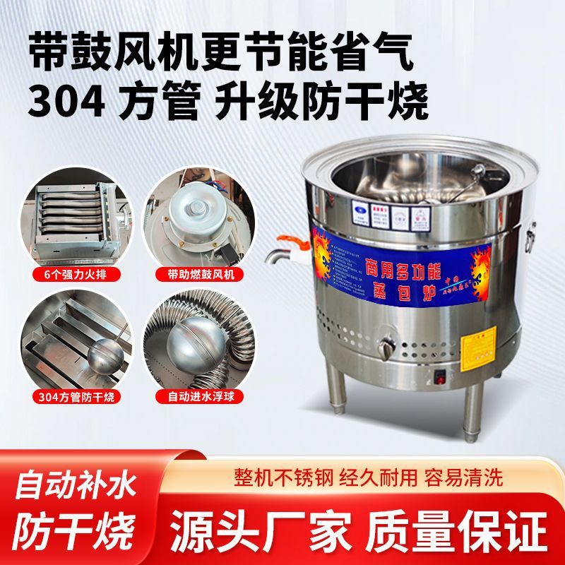 horno de paquete de vapor comercial de ahorro de energía aislamiento térmico bolos de gas de calor eléctrico pan al vapor bolos de jaula de desayuno redondo horno de paquete de vapor multifuncional