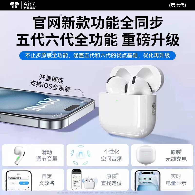 华强北七代无线蓝牙耳机降噪运动蓝牙耳机2025新款蓝牙耳机无线|undefined