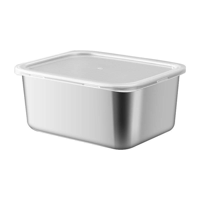 Begge Stainless Steel Food Storage Container - Airtight & Leakproof Square Lunch Box (Fridge Safe, Dishwasher Friendly)_voghion.com