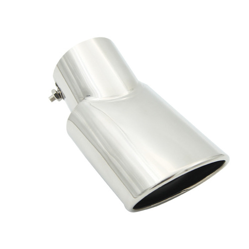 76 universal curved stainless steel tail throat suitable for Range Rover ix35 Highlander CRV modified grilled blue exhaust muffler