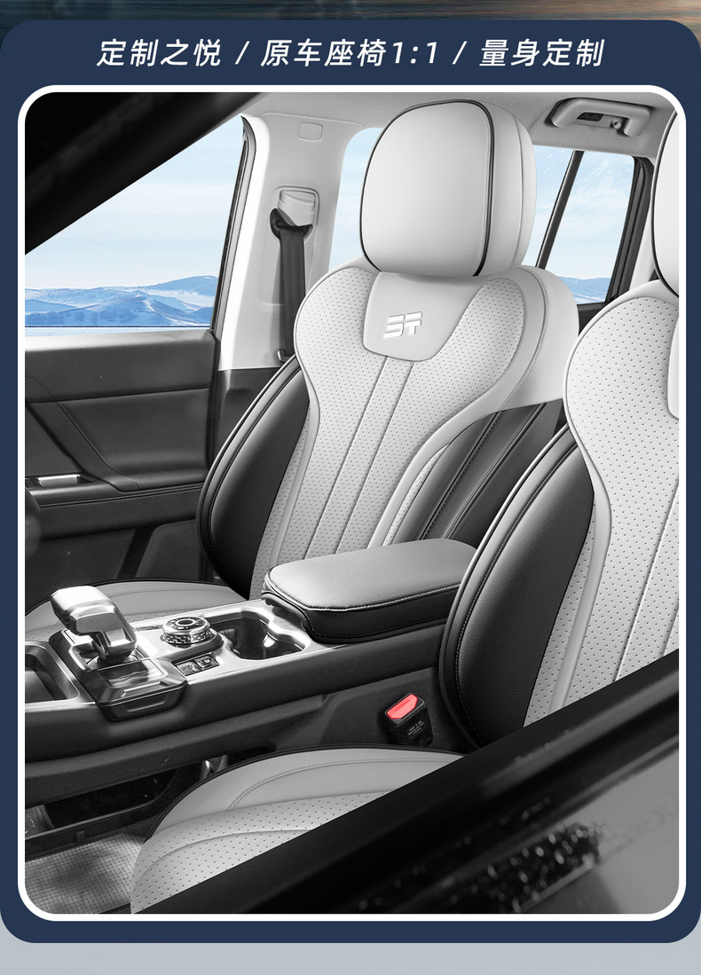 2025 Chery Jietu Free Rider Two-Wheel Drive Version Suitable for Car Seat Covers, Four-Season Seat Covers, Fully Surrounded Leather Seat Cushions