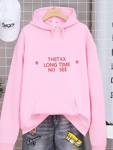 Hooded European and American New Autumn and Winter Simple Tops for Women 2023 Fashion Creative Printed Large Size Casual Women's Sweatshirts