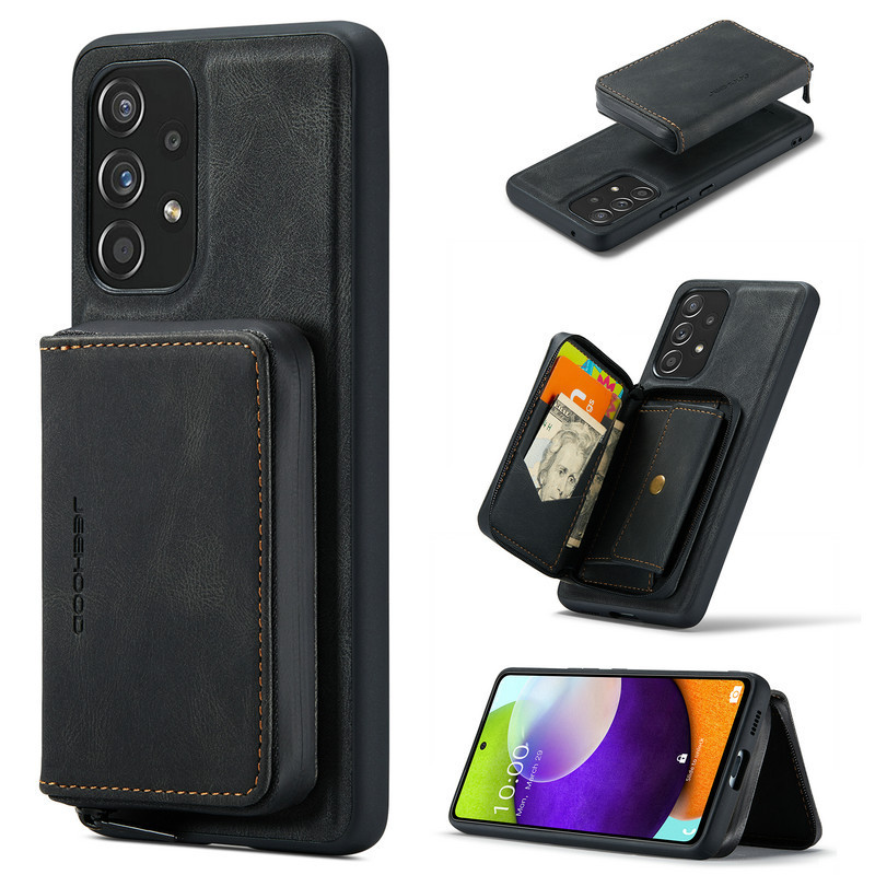 For Samsung A54 Mobile Phone Case A73 Split A14 Magnetic Card Bag A53 Coin Purse A33 Business Men and Women New Style