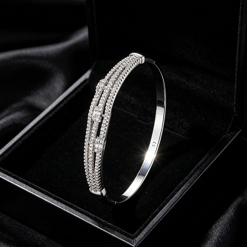 Pulsera Multicapa con Cierre de Aleación de Cobre y Circonia Galvanizada para Mujeres image 7
