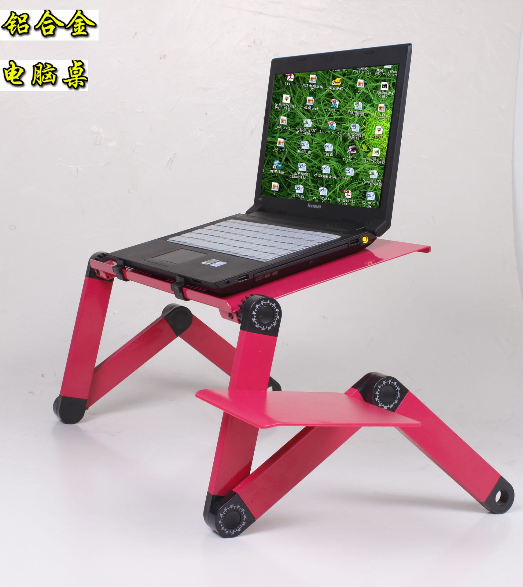 Factory direct dormitory folding lazy office bed desk flat plate bracket aluminum alloy laptop table
