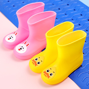 2025 universal children's rain boots for boys and girls children rain boots non-slip waterproof fleece-lined water shoes upgraded new kindergarten