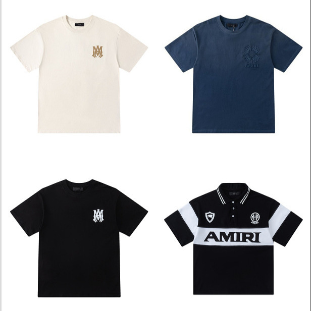 2026 Spring/Summer New A@Mi Letter Pattern Series Round Neck Pullover Short Sleeve Unisex Style Wholesale 2026 Spring/Summer New A@Mi Letter Pattern Series Round Neck Pullover Short Sleeve Unisex Style Wholesale