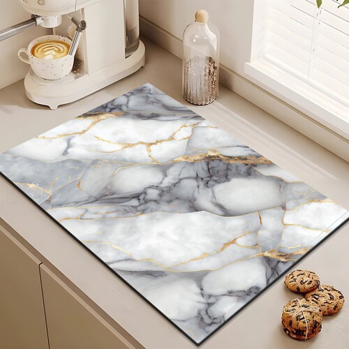 Kitchen draining mat diatomite non-slip mat countertop water-absorbent mat coffee table heat-insulating coaster cup mat coffee machine mat