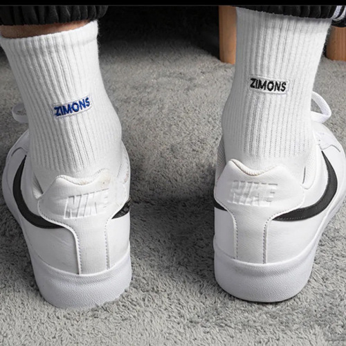Cross-border wholesale student sports socks letter solid color mid-calf socks spring and autumn men's white basketball stockings embroidered socks