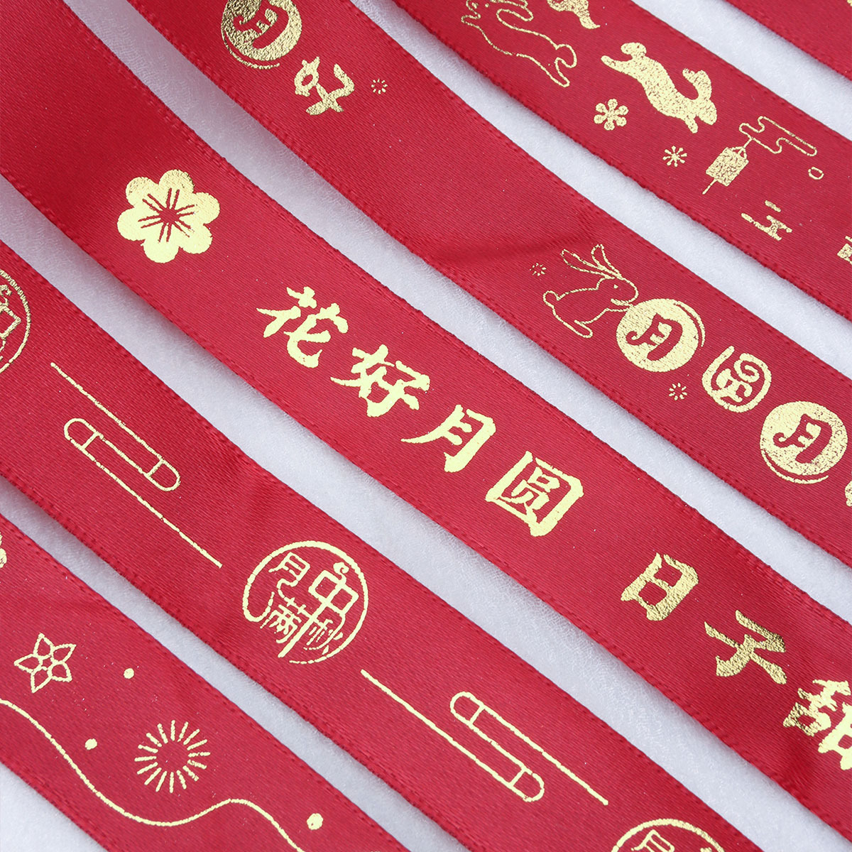 Festival de mediados de otoño floral dorado cinta al por mayor regalo ramo material de embalaje