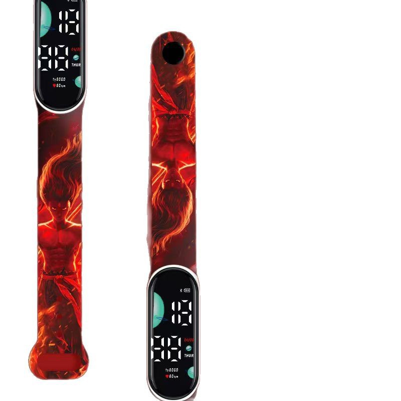 2025 reino nueva correa impresa M9LED pulsera de dibujos animados de anime táctil impermeable Nezha 2 reloj electrónico Magic Boy