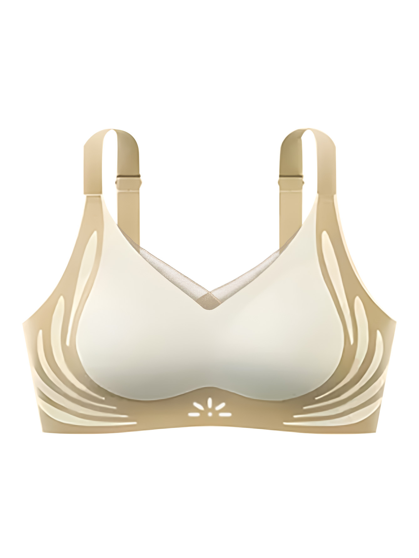 Ropa interior sin marcas para mujeres levantando el soporte superior para evitar la caída del pecho grande, pequeño y delgado, soporte suave, bra de texto de pecho retraído