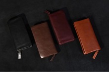 头层牛皮钱包男真皮拉链长款大容量时尚休闲男士牛皮手拿包潮