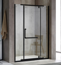 无框简易淋浴房五金配件全套 一字形卫生间玻璃隔断固定304不锈钢