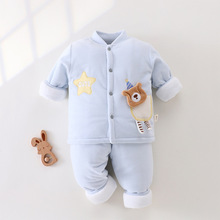 婴儿棉衣套装加厚冬装初生0-1岁新生儿衣服夹棉保暖冬季宝宝棉服