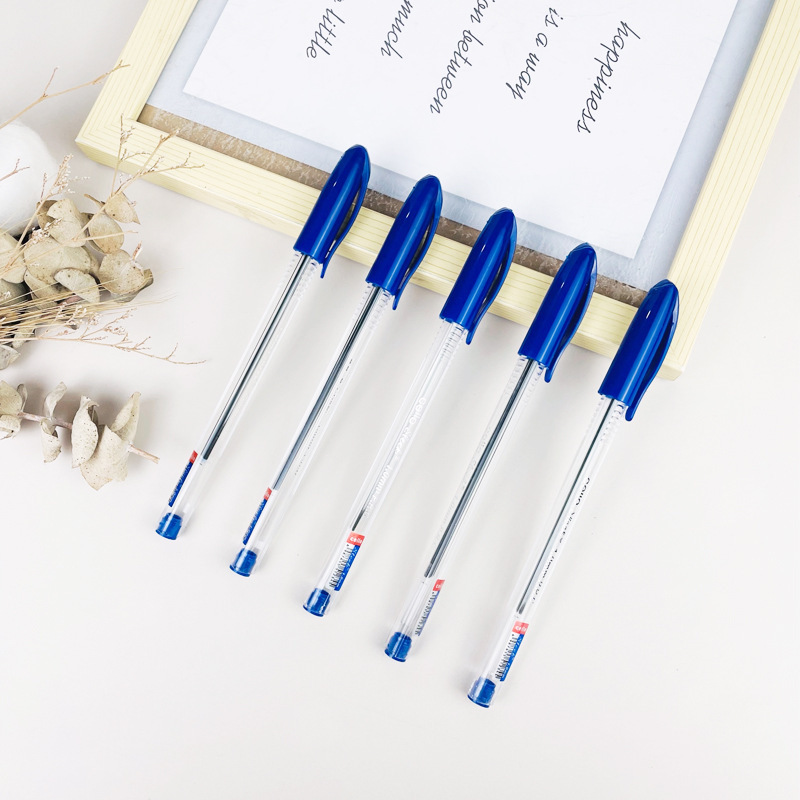 Pluma de plástico simple 1.0MM lápiz de bola varilla transparente intercambiable núcleo de lápiz de bola para niños estudiantes image 3