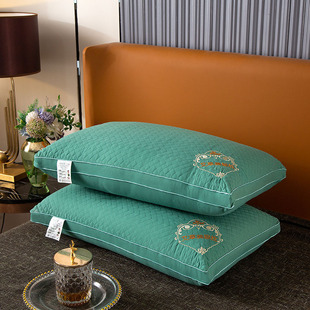 Factory Direct Sales of Mugwort Beauty Cotton Pillow Core, Embroidered Pillows, a Pair That Does Not Deform, Sleep Pillows for Men and Women, Mugwort Cotton Pillows for Delivery